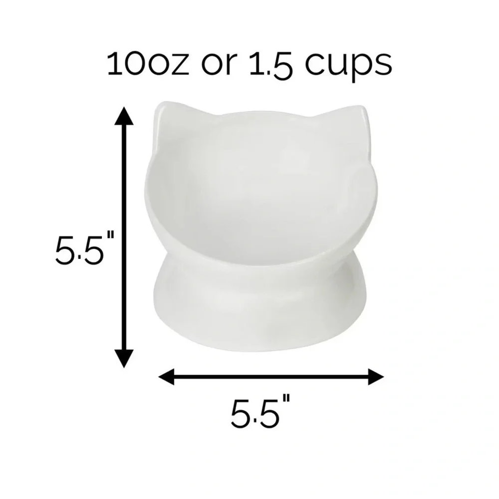 Park Life Designs White Cat Ceramic Dish 1 1/2 Cup